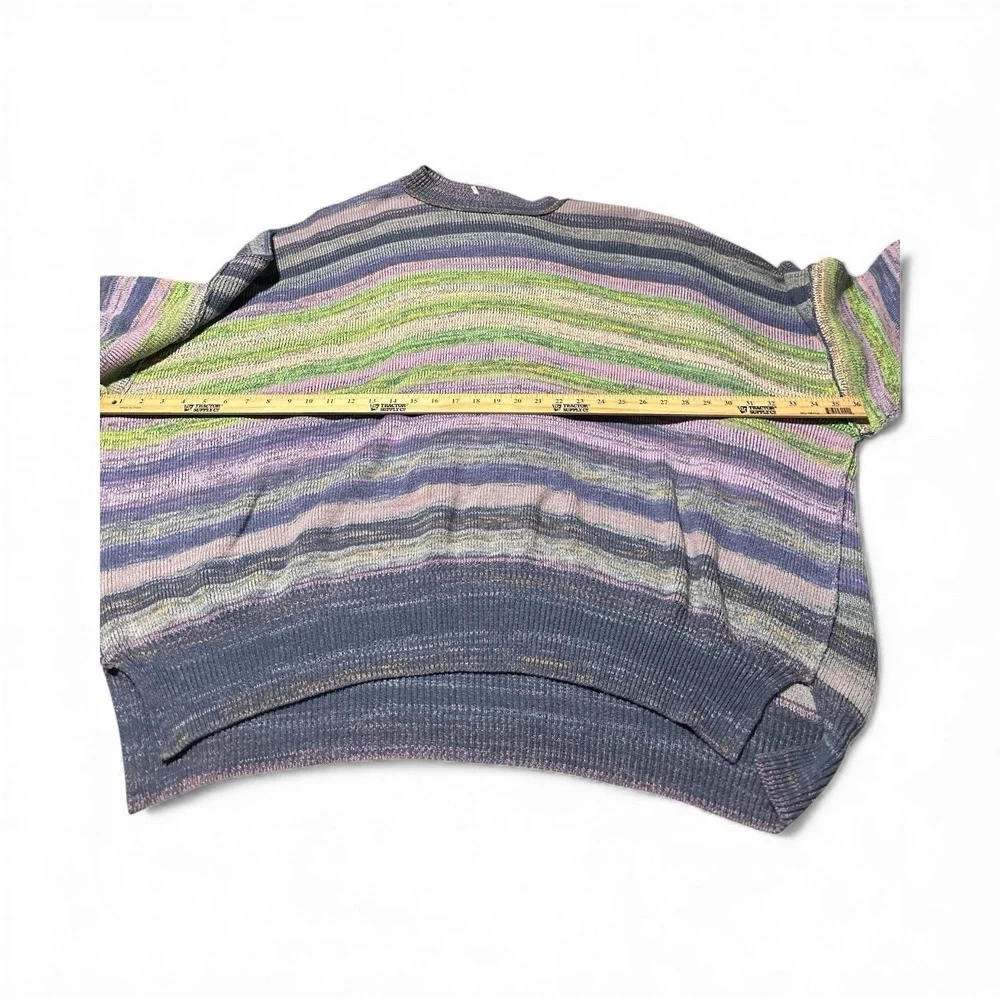 Free People Easy Street  Space Dye Oversized Sweater Bohemian Free Spirit Size L - Picture 8 of 12